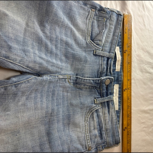 Pilcro And The Letterpress Hyphen 25 Jeans Distress Ankle Appliqué Yellow Print - Picture 12 of 16